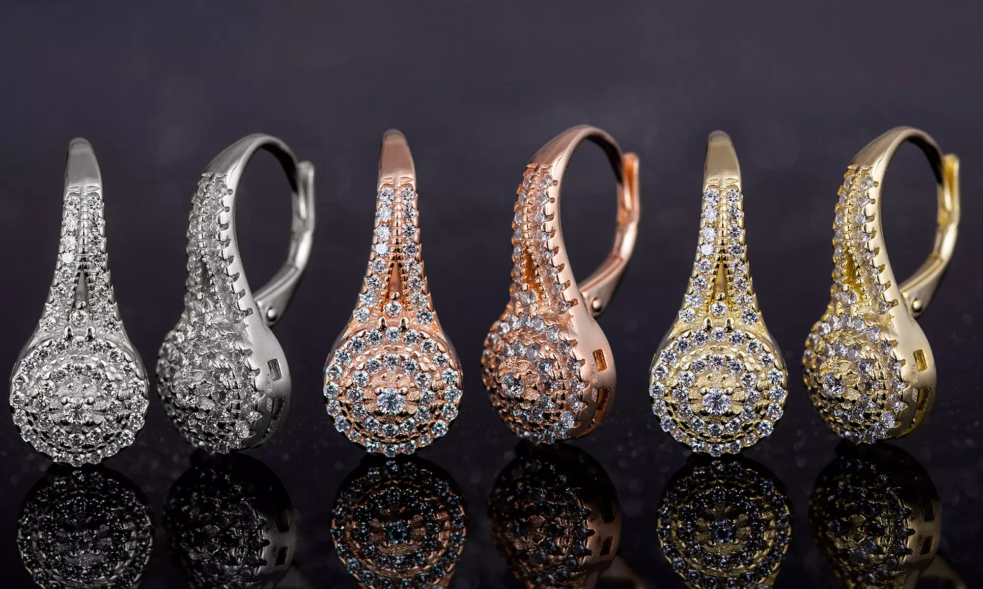 5.00 CTTW Studded Leverback Sterling Silver Earrings Made with Swarovski Elements - Primary Image