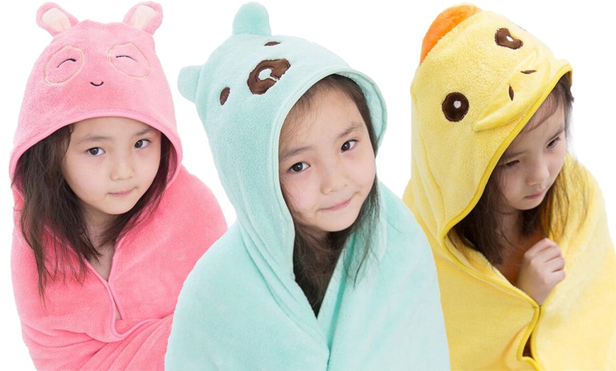 Image 1: Kids' Blanket Towel Hoodie