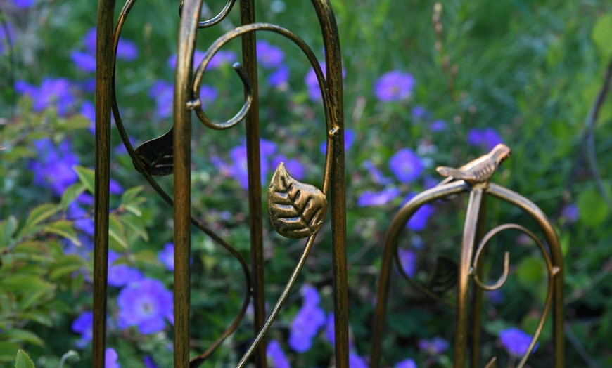 Image 8: Two Garden Gear Metal Ornamental Obelisks