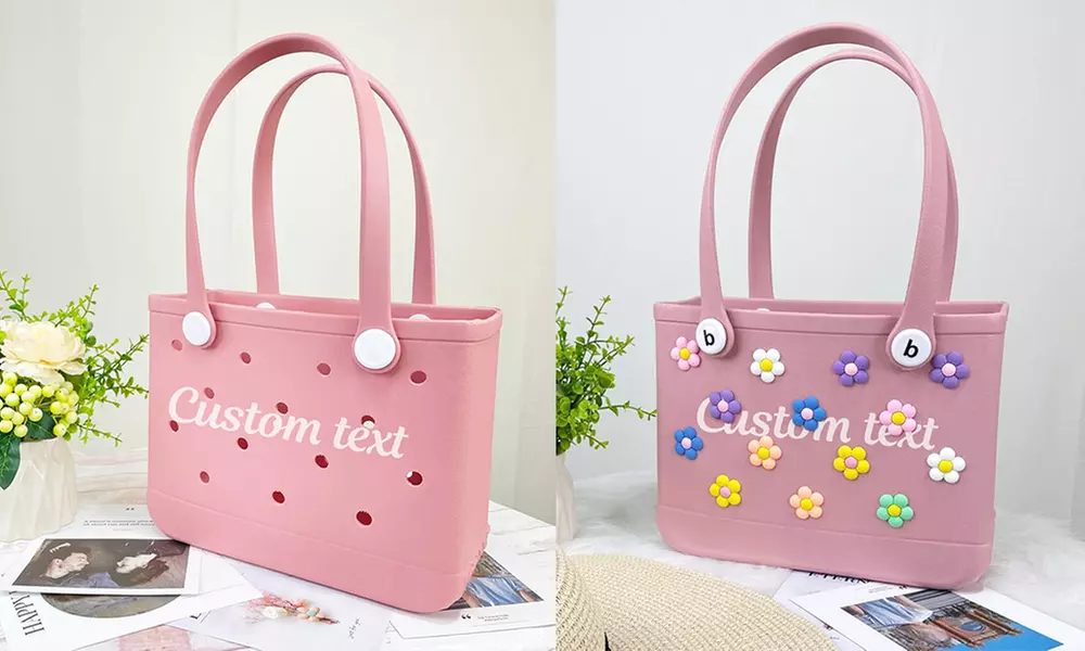 Personalisierbar mit Namen: Schicke Einkaufstasche oder Strandkorb