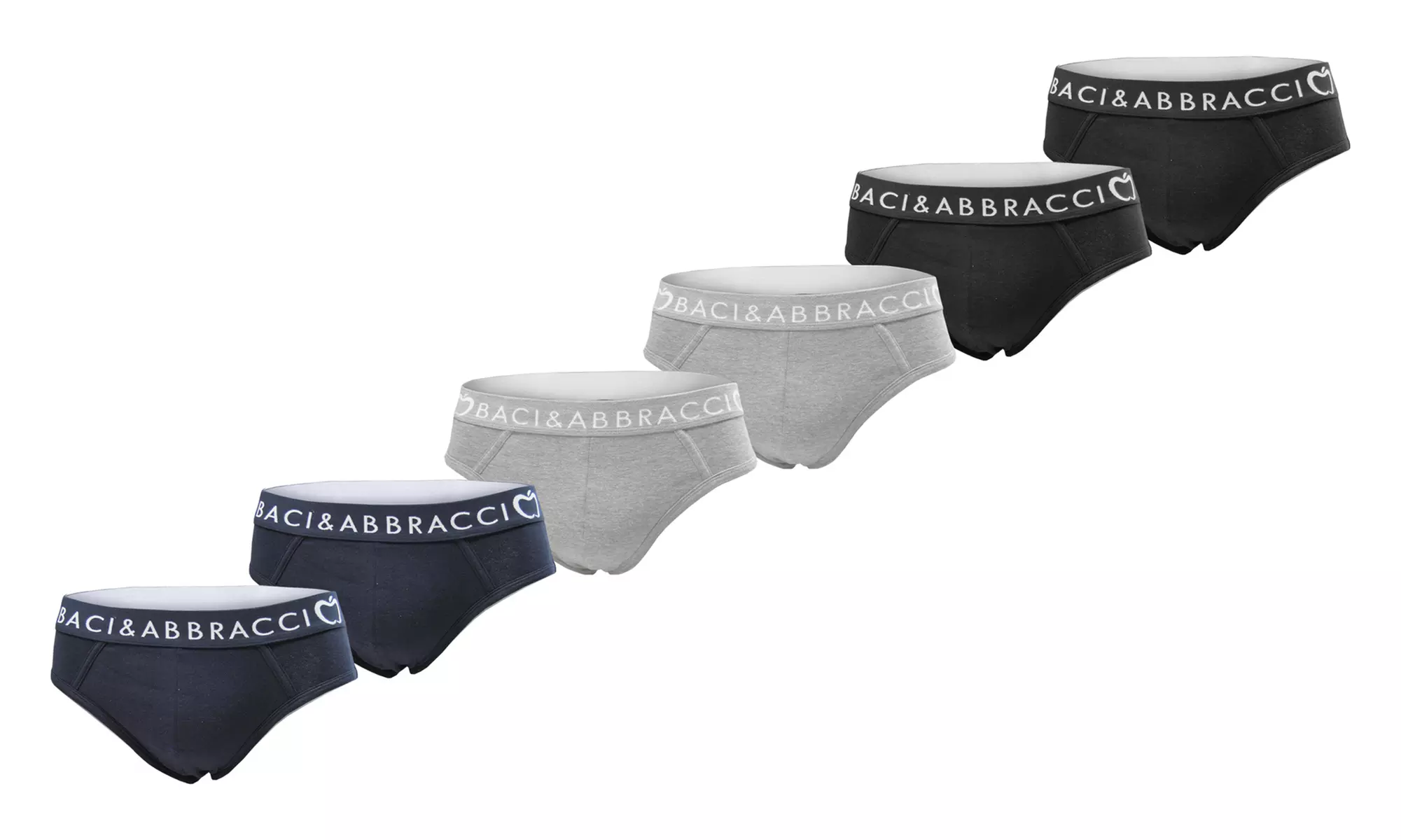 6 slip o 6 boxer da uomo Baci & Abbracci