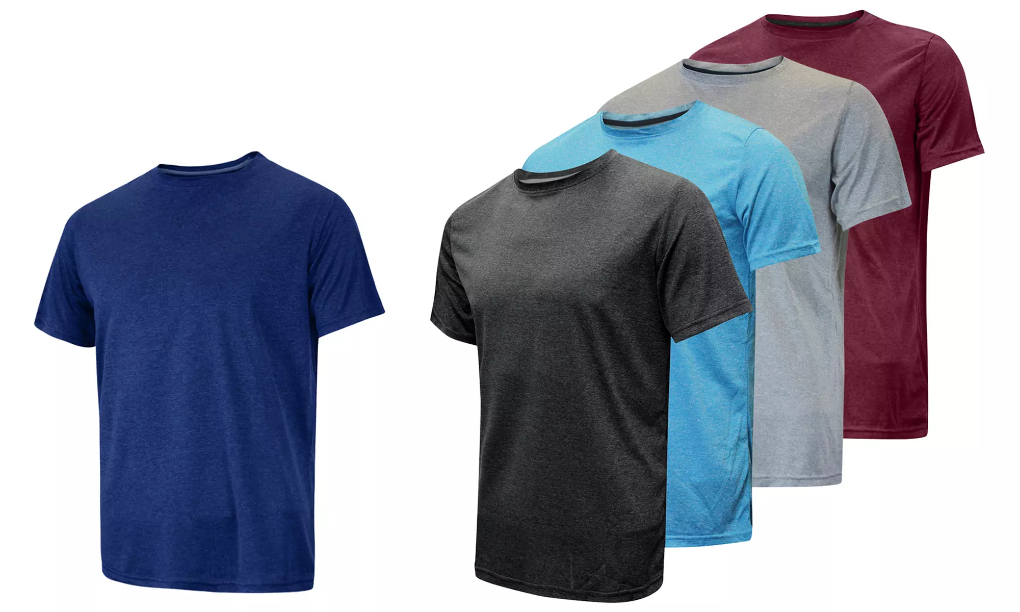 Real Essentials Men's Dry Fit Active T-Shirt (5-Pack) - Primary Image