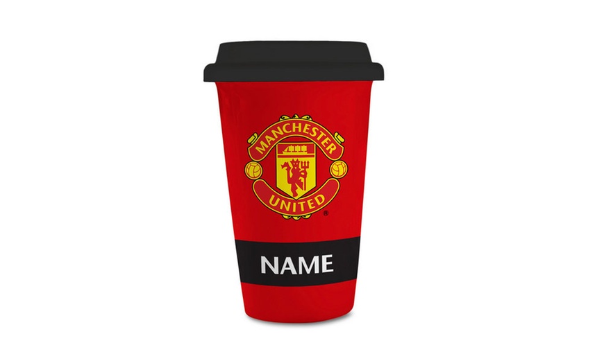 Image 1: Personalised Football Coffee Cup