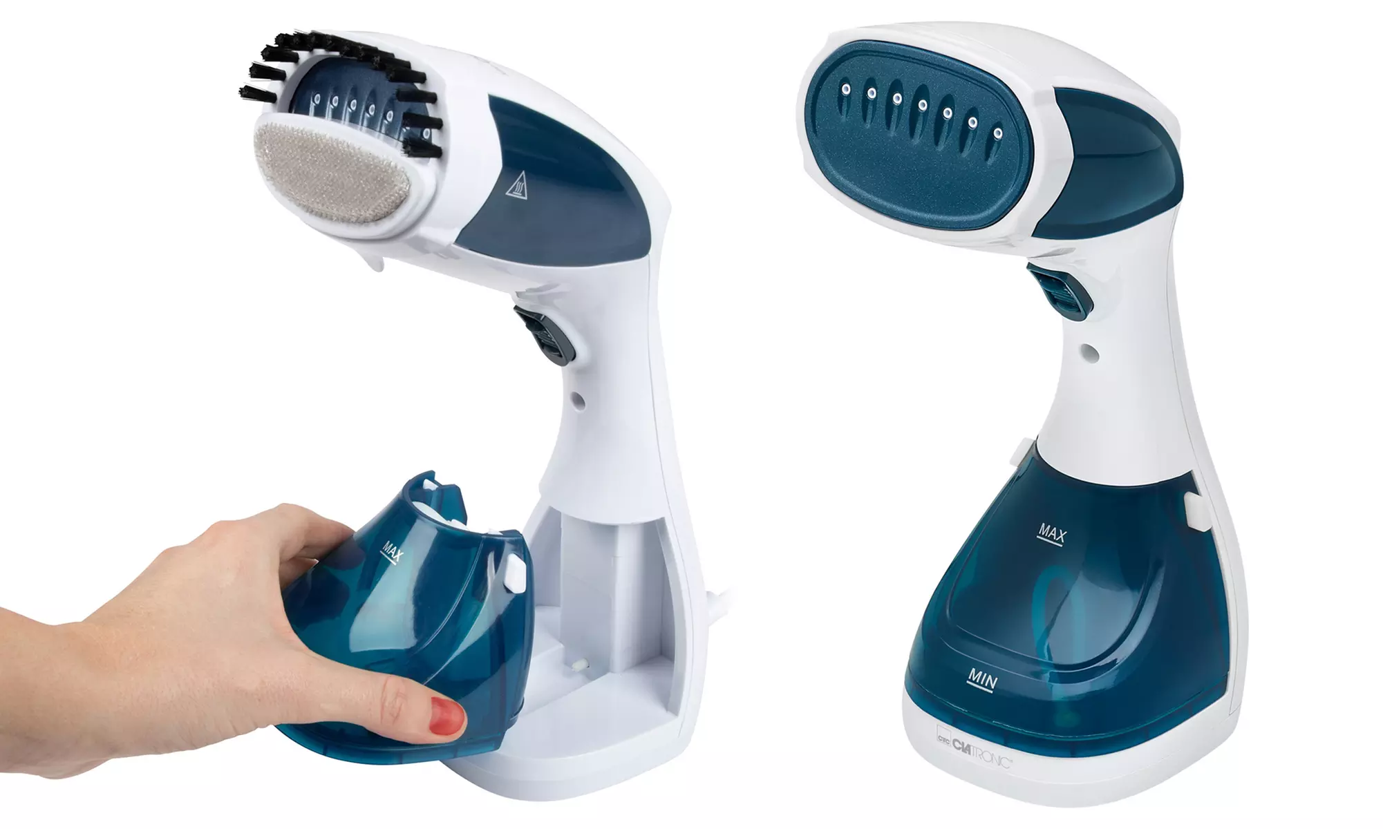 Sistema de planchado a vapor vertical y horizontal, de Clatronic