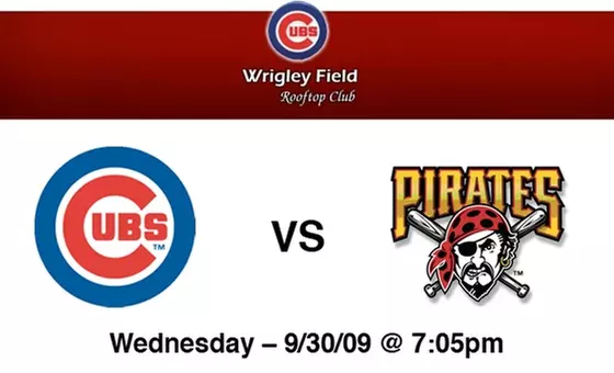 Cubs Rooftop Tickets: All You Can Eat & Drink. Buy Here for Cubs vs Pirates on 9/30 at Wrigley Field Rooftop Club. More Games Below. - Primary Image