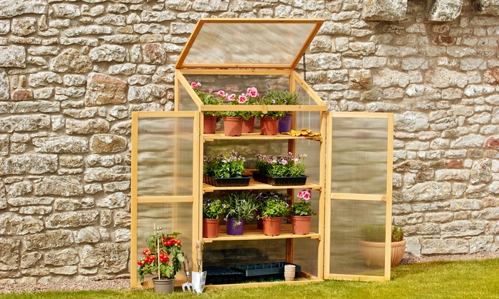 Three-Tier Wooden Cold Frame | Groupon