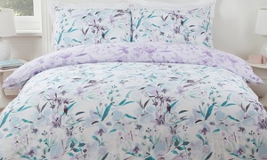 Pieridae Watercolour Floral Reversible Duvet Set 