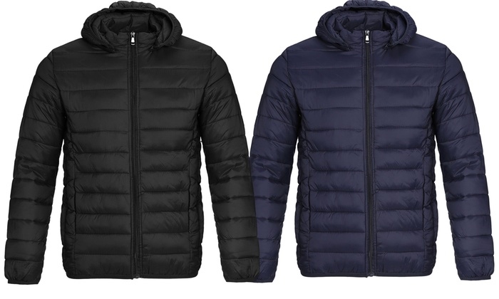 down hooded puffer jacket