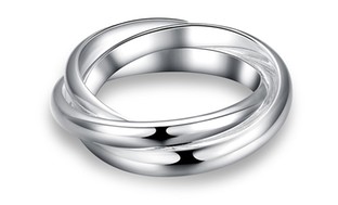 Tri-Band Rolling Ring in Sterling Silver