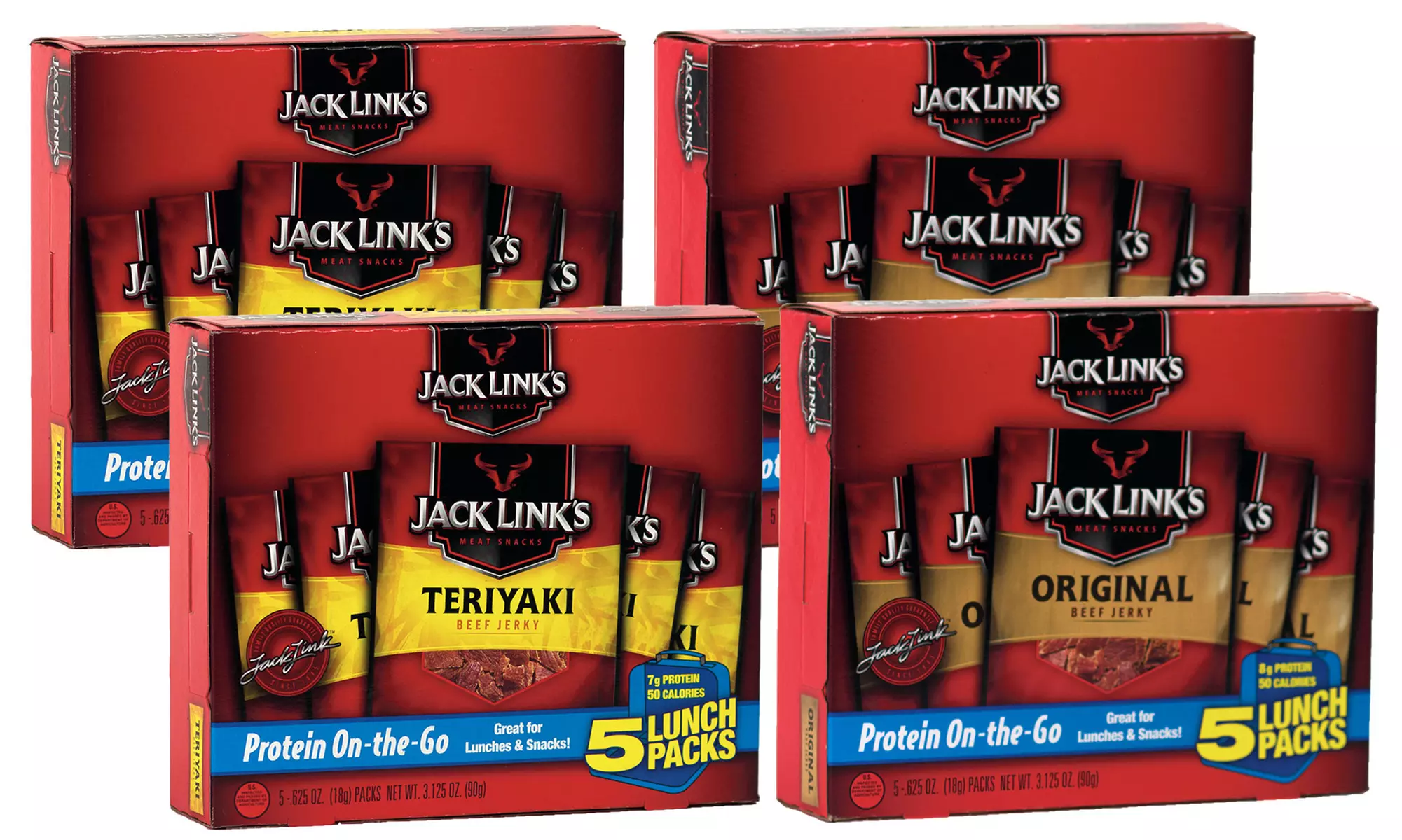 Jack Link’s Beef Jerky Snack Packs 20-Pack, Original or Teriyaki - Second Medium