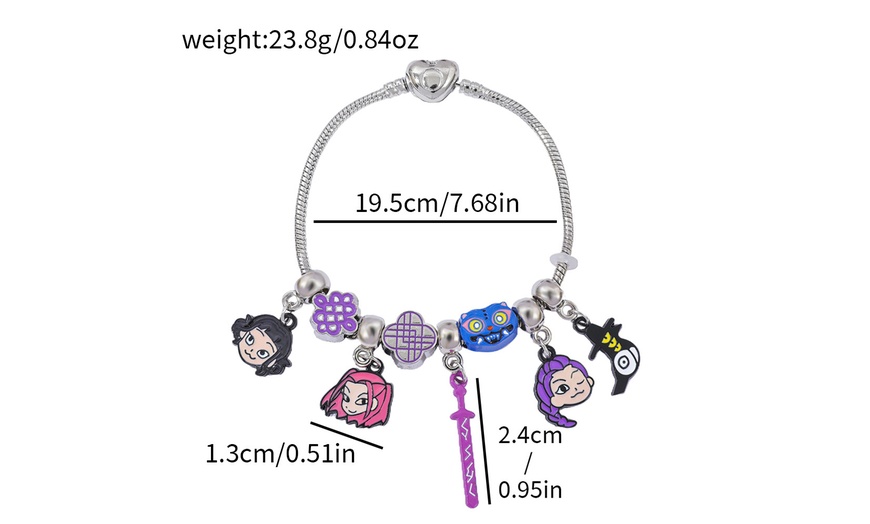 Image 10: KPop Demon Hunter Themed Necklace and Bracelet Set – 5 Pieces