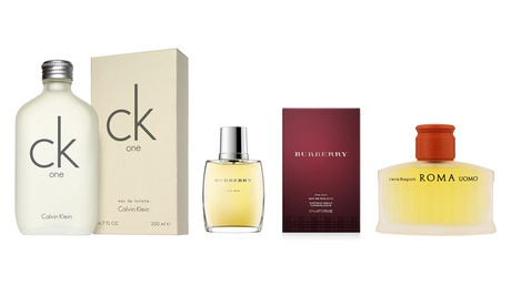 Eau de Toilette ed Eau de Parfume uomo di Ungaro, Laura Biagiotti, Ferragamo, Calvin Klein, Burberry, Bulgari, Davidoff