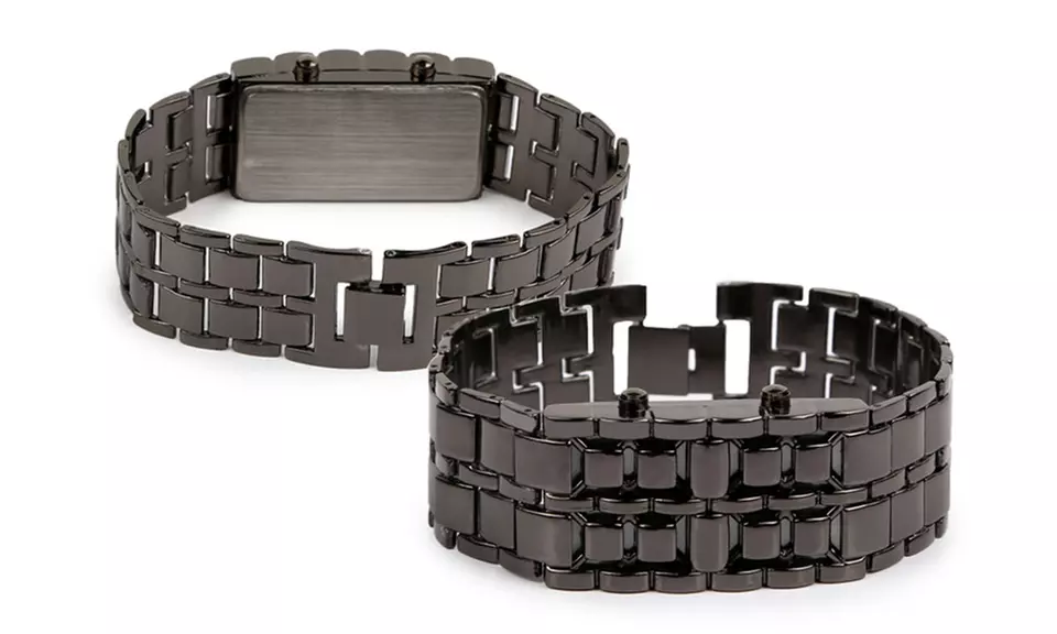 Men's Lava LED Digital Stainless Steel Sports Watch - Second Medium