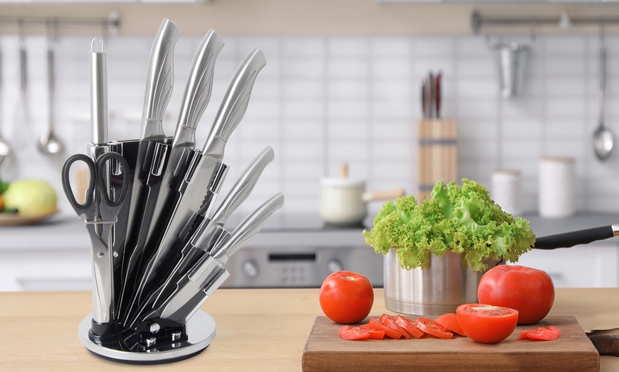 Image 6: Eight pieces Kitchen Knife Set with Rotating Block