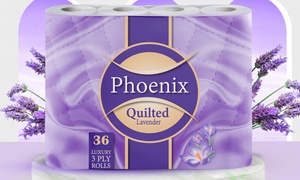 36, 60 or 120 Rolls of Phoenix Lavender Three-Ply Toilet Paper