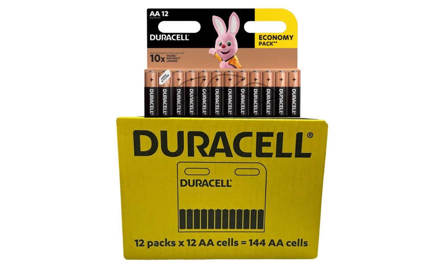 Image 1: 144 pilas AA Duracell (12 paquetes de 12 pilas)