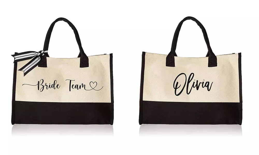 Personalisierbare Einkaufstasche mit Text oder Initialen