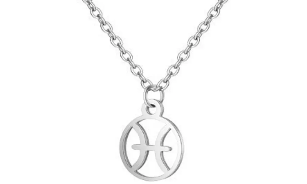 Collier astrologique en acier inoxydable, doré ou argent