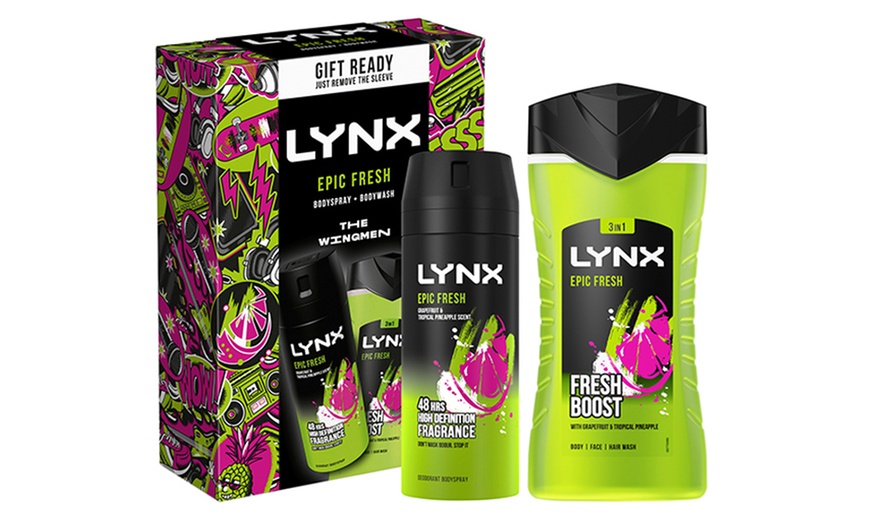 Image 1: Lynx Epic Fresh The Wingmen Body Spray and Wash Duo Gift Set for Him