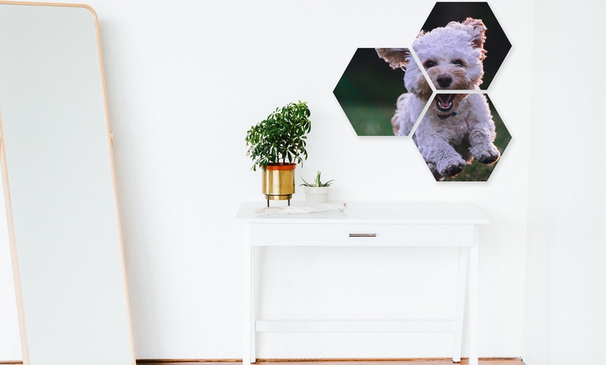 Image 6: Personalisierbare Foto-Wandbild über 5, 6, 8 oder 12 Hexagone