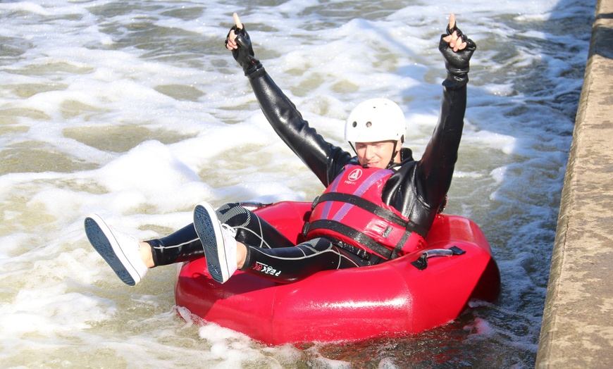 Image 1: White Water Tubing at National Water Sports Centre