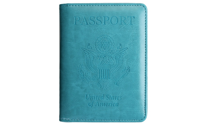 Image 7:  RFID Multi-function Passport Anti-theft Anti-scanning Wallet Passport Holder 