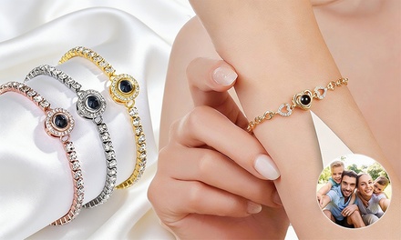 One Custom Photo Projection Bracelet - Yes Bobbleheads