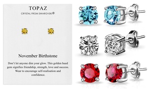 Birthstone Earrings with Crystals from Swarovski® With Free Delivery