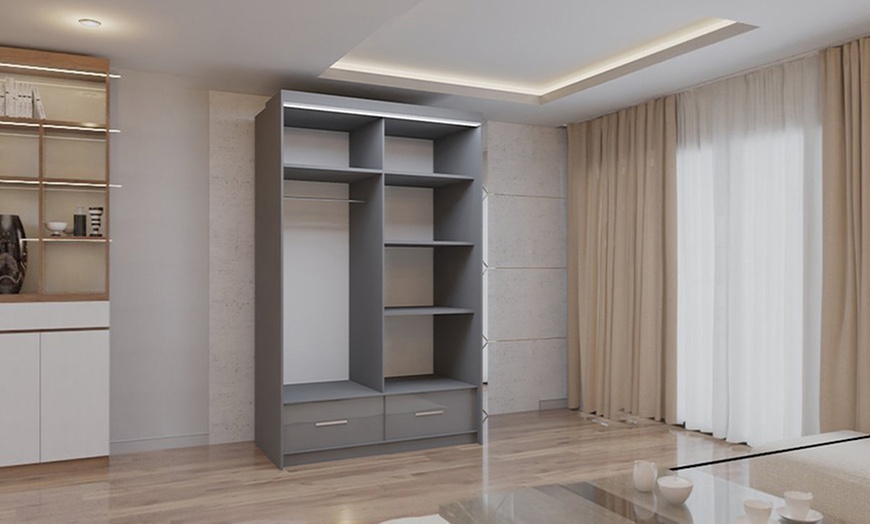 Image 15: Sycylia Sliding Mirror Door Wardrobe