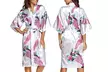 Robe de chambre Kimono en soie imprimés fleuris - Second Medium