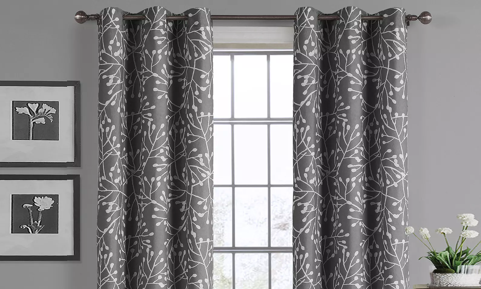 Crushed Microfiber 80" x 84" Grommet Window Panel Pair - Primary Image