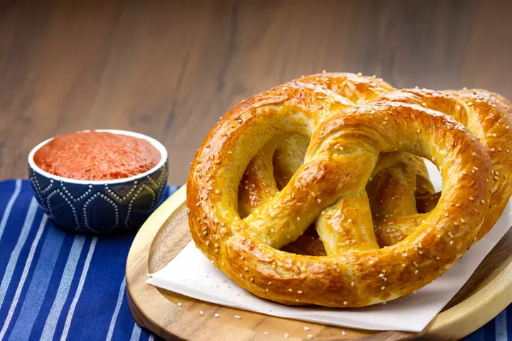 Soft Pretzels, Dips, and Drinks from Ben's Soft Pretzels (Up to 48% Off). Two Options Available. - Primary Image