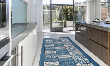 Passatoia antiscivolo con decorazione maiolica disponibile in vari colori e misure