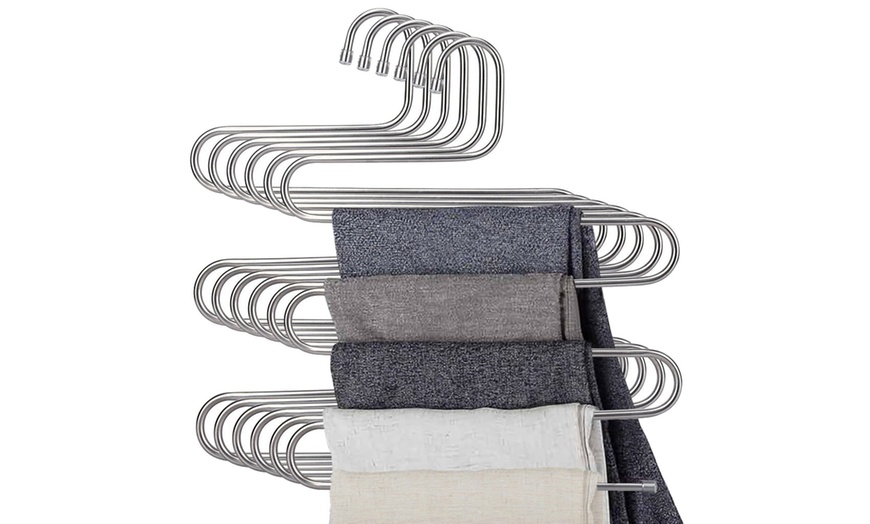 Image 5: 3 Stainless Steel Trouser Hangers