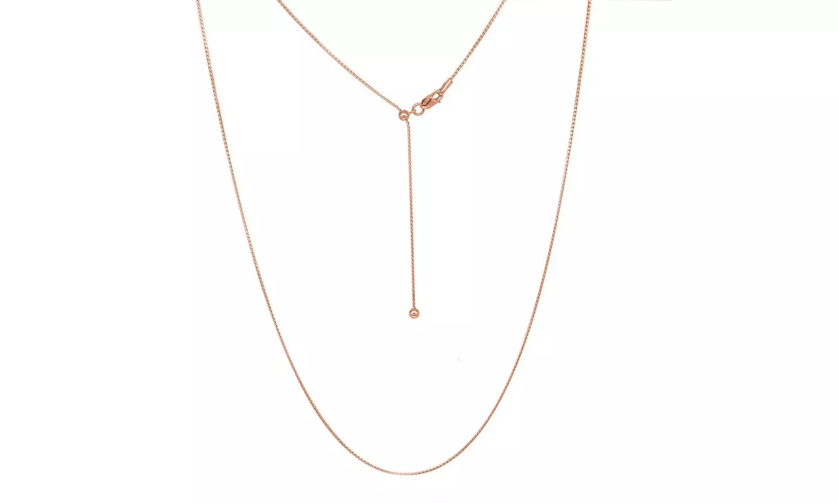 Italian Sterling Silver 24" Adjustable Diamond Cut Snake Chain