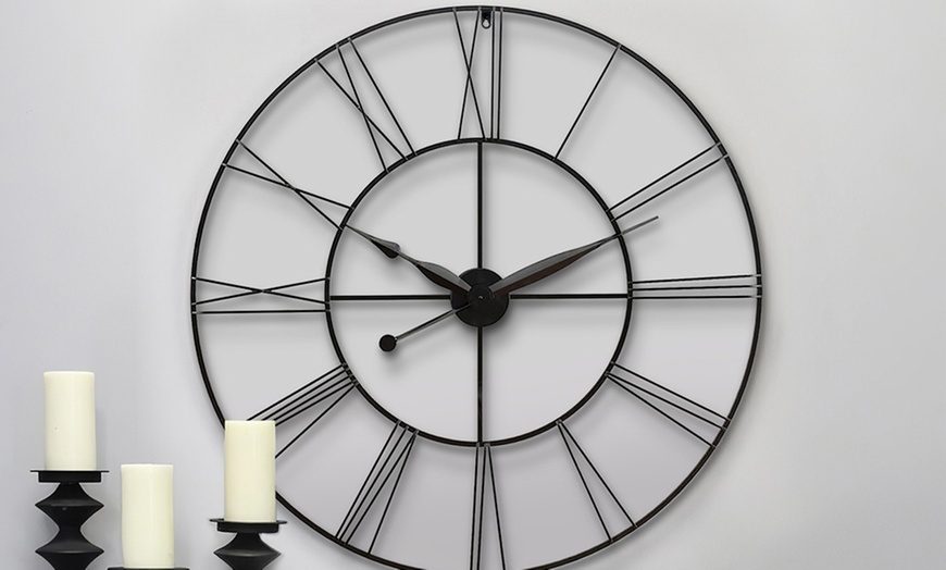 Image 4: Cut-Out Metal Large Wall Clock 