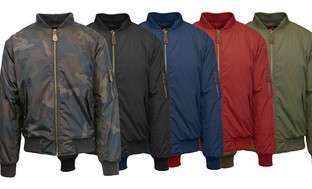 Men's Heavyweight MA-1 Flight Bomber Jacket