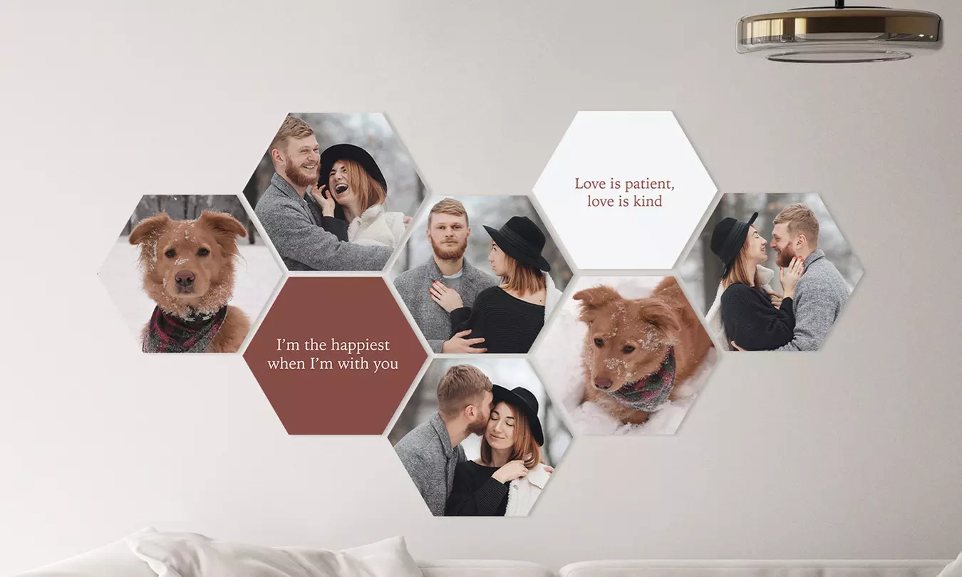 Muchopix hexagone, taille au choix, sur Hellodeco