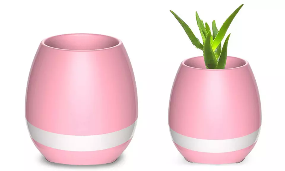 1 ou 2 haut-parleurs bluetooth en forme de pot de fleurs - Second Medium