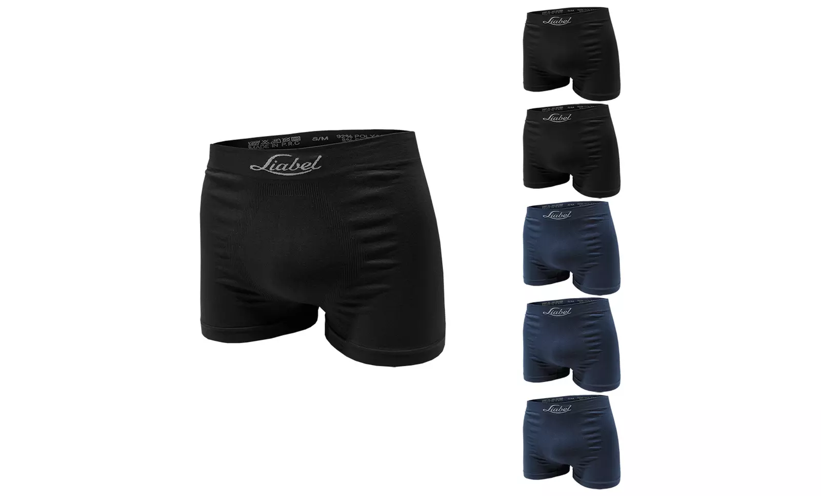 Lot de 6 boxers ou slips Liabel en microfibre sans couture