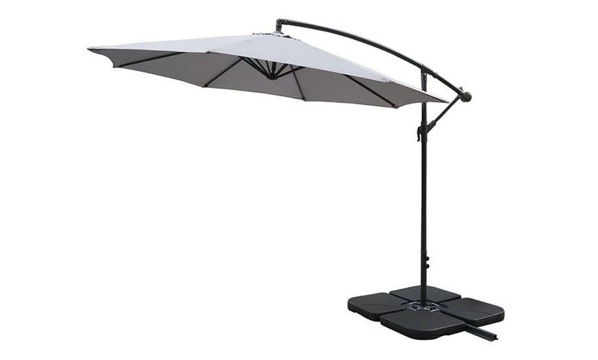 Image 4: Alivio 3m Grey Garden Parasol