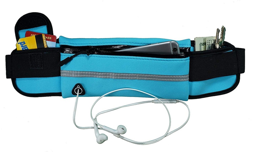 Image 6: Running Bum Bag Fanny Pack Travel Waist Money Belt Zip Hiking Pouch Wallet