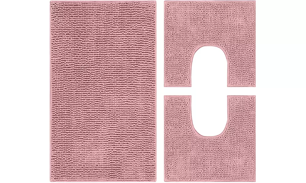 Set 3 pezzi tappeto da bagno
