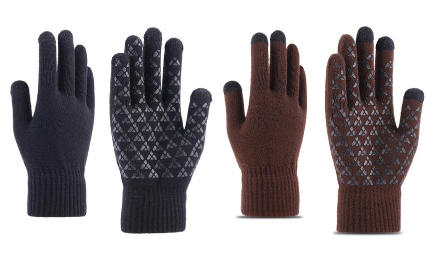 Image 11: 1x oder 2x Anti-Rutsch-Handschuhe mit Touchscreen-Funktion