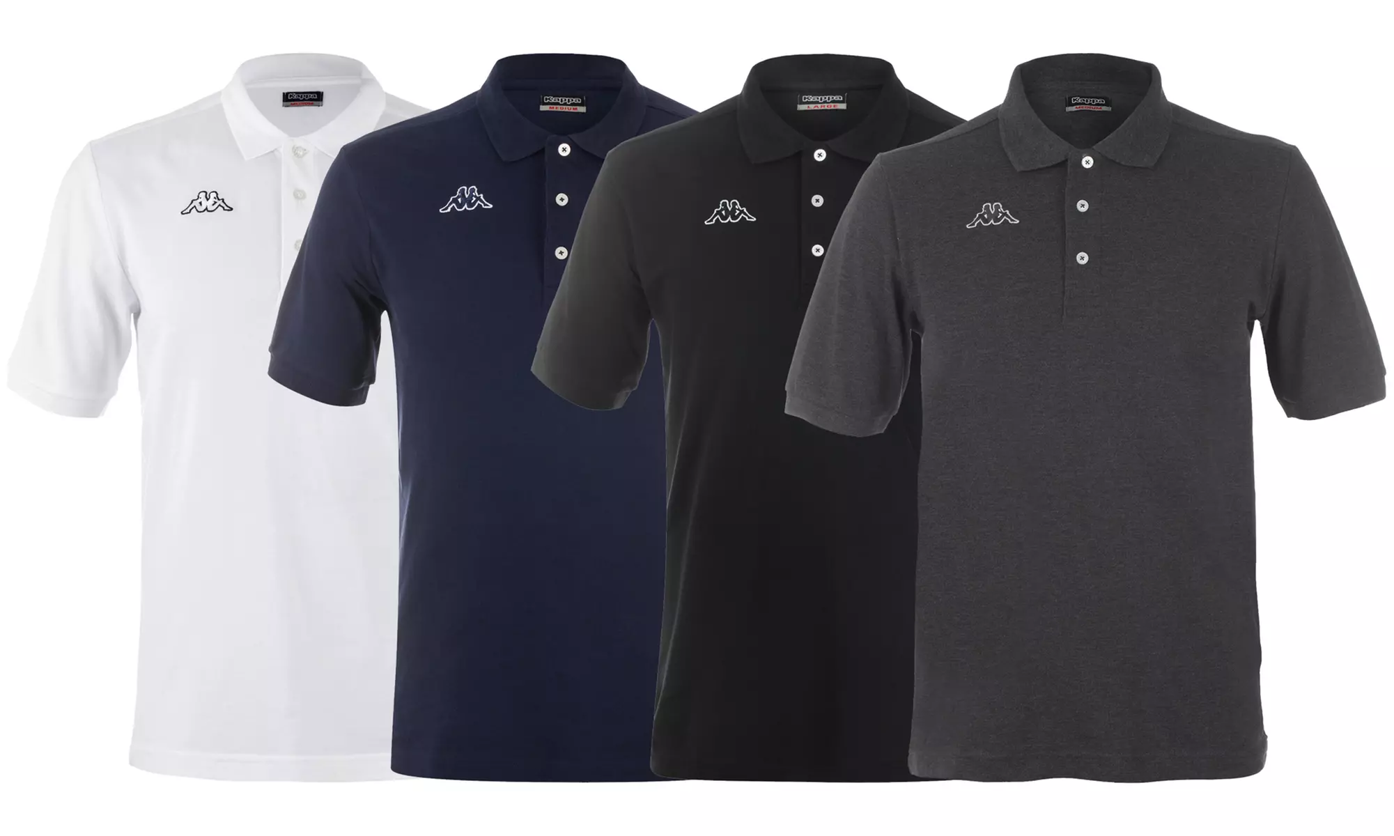 Lot de 2 polos Kappa 100 % coton pour homme, coloris et taille au choix - Primary Image