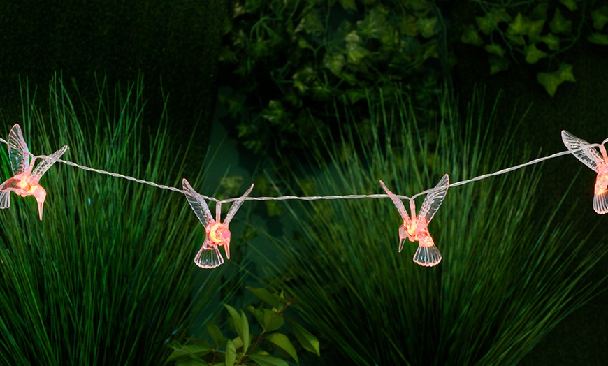 Image 2: Globrite Bird Solar String Lights