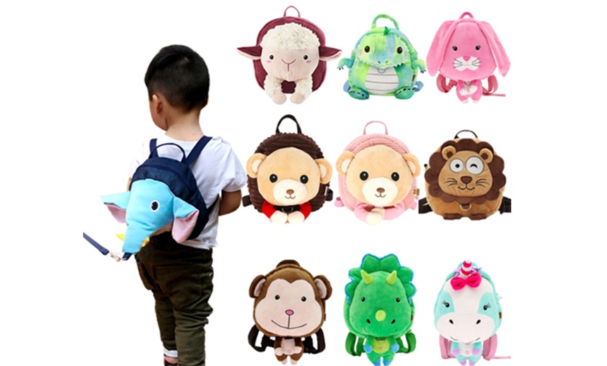 Image 16: Animal-Themed Backpack with Detachable Tether