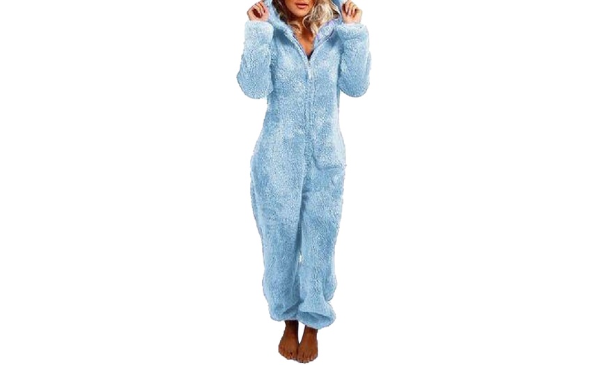 Image 5: Women's Fleece Teddy One-Piece Suit