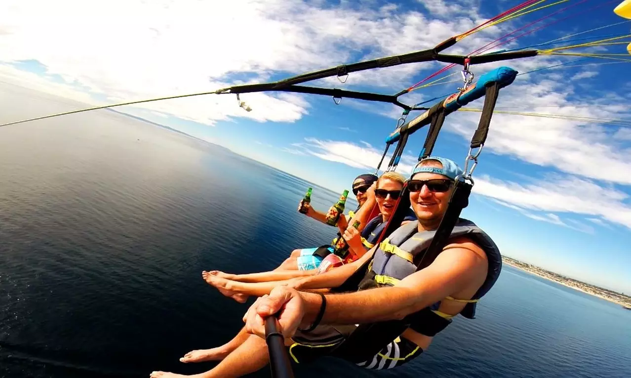 Parasail Solo Flight for One or Tandem Flight for Two at Dana Point Parasailing (Up to 31% Off) - Primary Image