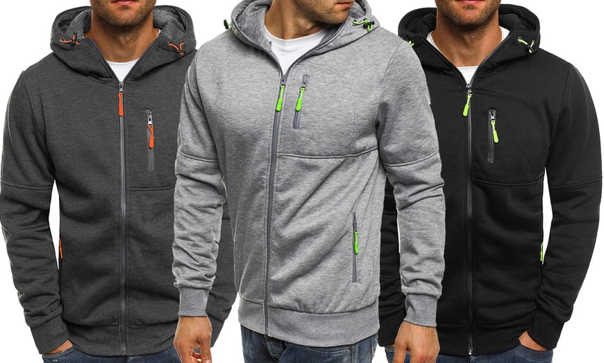 Image 1: Herren-Hoodie mit Reißverschluss